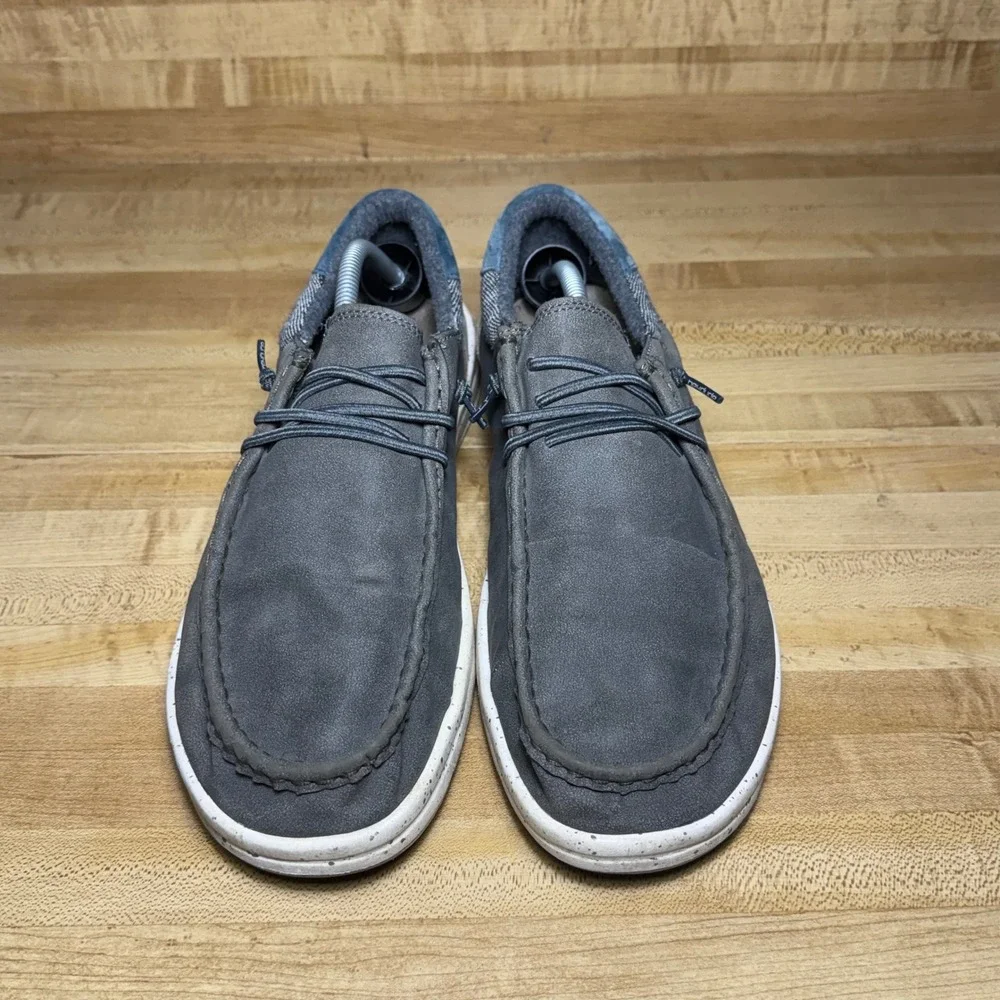 Hey Dude Paul Mens Loafers Dark Grey Slip On Moc Toe Shoes 112293008 Size 13